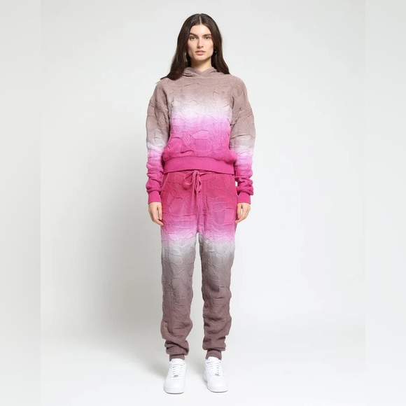 Twenty Montreal Crossover Netting Sweater Dip Dye Hoodie Size S - Picture 2 of 8